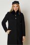 Fur Collar Checked Coat 90679 - 2