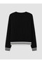 Two Mt Shop Quality Lcw Kids Black V-Neck Embroidered Girls' Cardigan - 5