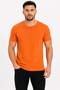 Marchè Bien Men's Basic T-Shirt Crew Neck Short Sleeve Casual Summer Slim Fit T-Shirt - Orange - 2