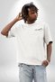 Marchè Bien August 30Th Victory Day Front and Back Printed Oversize Crew Neck T-Shirt - White - 3