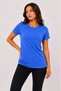 Women's Basic Crew Neck Summer Slim Fit T-Shirt - Blue & Mustard Yellow - 5