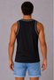 Marchè Bien Men's Sporty Athlete Crew Neck Sleeveless Summer Tank Top - Black - 2