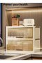 5 Tire Plastic Storage Bins With Lids, 5 Packs Folding Stackable Storage Bins With Doors And Wheels, Collapsible Storage Box Organizers And Storage Containers, White - 5