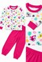 Girls' Premium Combed Cotton Koala Patterned Long Sleeve Pajama Set 2-11 Years - Fuchsia - 2