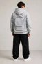 Marchè Bien Men's 3 Threaded Full Zip Hooded Sweatshirt with Back Pocket Detail - Gray - 4