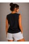 Marchè Bien Women's Contrast Ribbed Sleeveless Athlete Crew Neck Summer Basic Athlete Top - Black - 3