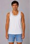 Marchè Bien Men's 3-Piece Sleeveless Sports Athlete Set with Summer Crew Neck - Black, Navy Blue, White - 2