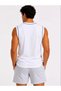 Marchè Bien Men's Contrast Ribbed Sleeveless Undershirt Crew Neck Summer Basic Undershirt - White - 2