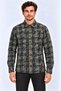 Marchè Bien Men's Plaid Checkered Batik Washed Shirred Long Sleeve Regular Fit Lumberjack Shirt - Khaki - 4