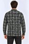Marchè Bien Men's Plaid Checkered Batik Washed Shirred Long Sleeve Regular Fit Lumberjack Shirt - Khaki - 2