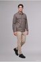 Regular Fit Polo Collar Suede Shirt Jacket with Pockets A5110Ax26Wn