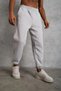 Men's Three-Thread Bottom Sweatpants with Elastic Cuffs - Gray - 3