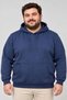 Marchè Bien Men's Oversized Three-Thread Ribbed Hooded Kangaroo Pocket Winter Sweatshirt
