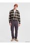 Esvab • Modern & Distinctive Standard Fit Checkered Embroidered Flannel Men's Shirt - 3