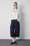 Women's Ecru Crop Buttoned and Patted Cotton T-Shirt 32057 - 6