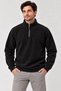 Marchè Bien Men's Polar High Collar Half Zipper Long Sleeve Regular Fit Winter Sweatshirt - Black
