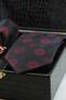 Black Men's Gift Box - Tie, Handkerchief, Cufflinks, Tie Clip Set Kmk296 - 3
