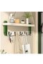 Coat Rack, 74cm Wood Wall Mount with Shelf, 10kg Capacity, 5 Coat Hangers, for Entryway, Bathroom, Living Room, Bedroom