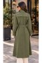 Tie-Waist Suede Textured Trench Coat - 3