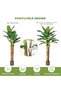 Artificial Banana Tree, Faux Silk Banana Leaf Plant with Grey Planter, Tropical Decor Indoor Outdoor Patio Pool - 3