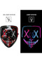 LED Mask, LED Light up Mask Scary Mask for Festival Party, 2 colors Mask with 3 Light Modes - 4