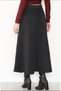 Women's Puff Scuba Flared Skirt – Black Hijab Skirt - 2