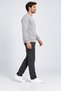 Men's Gray Crew Neck Sweatshirt 3 Yarn Soft Fabric - 2