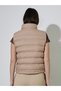 Beige Short Length Padded Gilet - 5