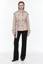 Women's Short Trench Coat Double Button Jacket