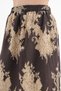 Women's Lace Fabric Design Skirt with Elastic Waist and Lining, Midi Length - 7