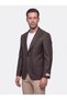 Brown Slim Fit Pointed Collar 6 Drop Men's Casual Jacket - 2