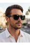 Men Black Square Sunglasses - 4