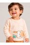 Baby Boy Beige Graphic Cotton T-Shirt and Joggers Set - 2