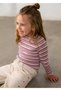 Girl's Turtleneck Striped Long Sleeve Tshirt