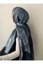 Flower Pattern Muslin Shawl - Indigo
