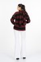 Women's Winter Burgundy Amelie Scarf Detailed Striped Knitwear Cardigan 20331 - 4