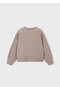 Girl's Beige Floral Detailed Cardigan - 4