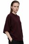 Women's crew neck batwing sleeve knit sweater - 2