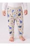 Baby Boys Beige Dino Print Cotton Joggers