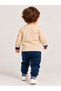 Baby Boy Beige Graphic Cotton T-Shirt and Joggers Set - 4