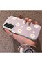 Samsung Galaxy M15 Compatible Women's Pink Striped Daisy Phone Case Shockproof - 2