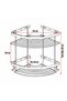 Two-Tier Chrome Color Shampoo Holder 18X18 cm Stainless Bathroom Shelf Shower Corner Organizer - 5