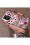 Poco C65 Compatible Burgundy Pink Floral Pattern Phone Case Shockproof - 2