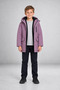 Boy's Lilac Fur Windproof Hooded Winter Coat & Parka - 2