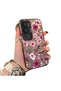 Vivo Y31/Y21D Compatible Burgundy Pink Flower Pattern Phone Case Shockproof