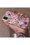 Samsung Galaxy A05 Compatible Burgundy Pink Floral Pattern Phone Case Shockproof - 2