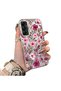 Samsung Galaxy A05S Compatible Burgundy Pink Floral Pattern Phone Case Shockproof