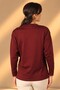 Women's Colorful Paw Print Heart Pattern Long Sleeve Blouse - 4