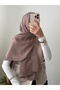 Saray Embroidery Pattern Jacquard Shawl - Mocha