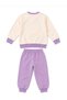 Girl's Teddy Bear Printed Striped 100% Cotton Seasonal Sweatshirt and Sweatpants 2-Piece Set - 6